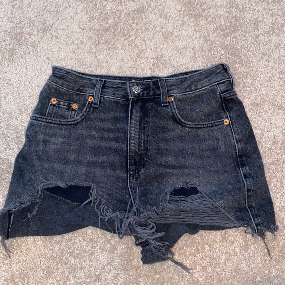 Topshop distressed shorts